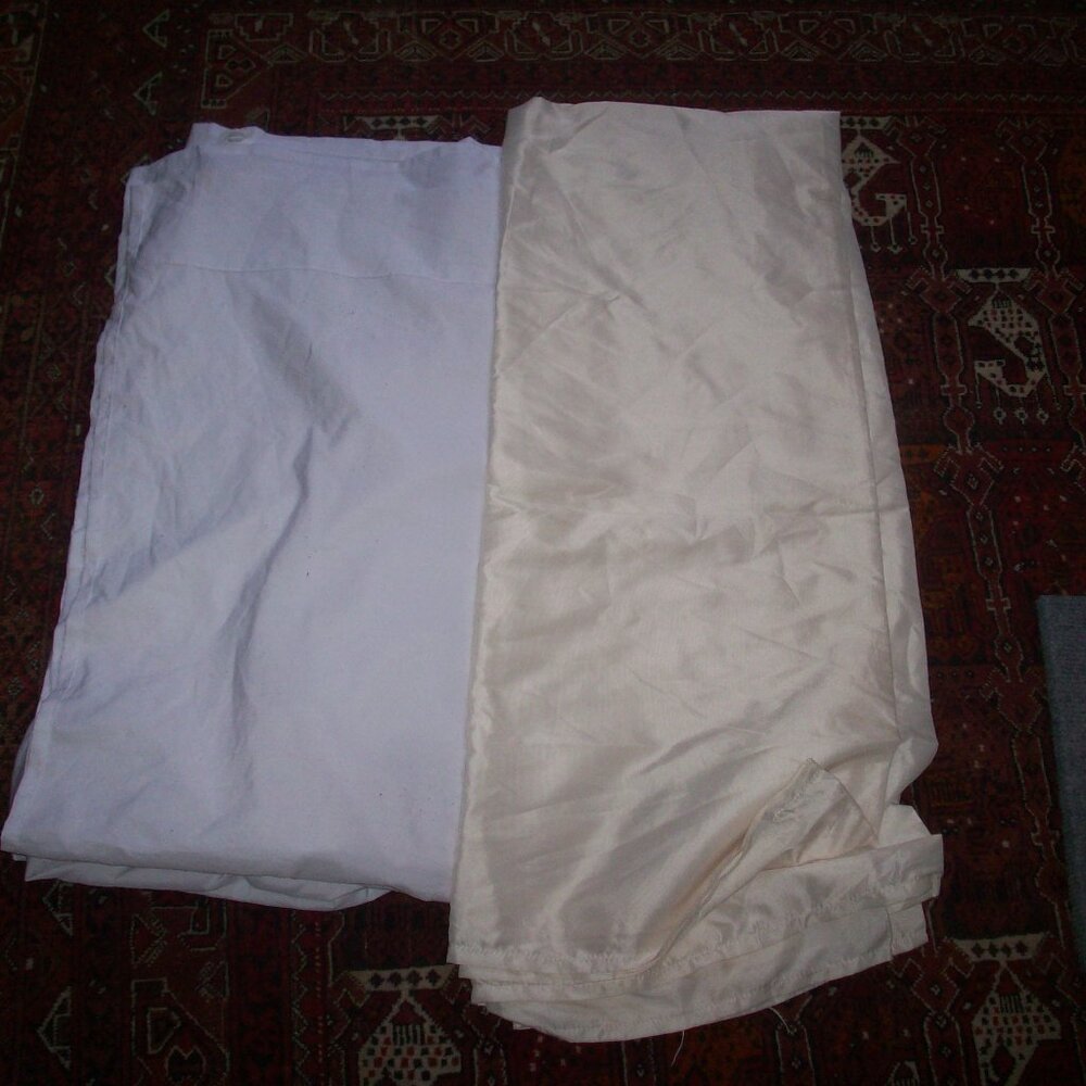 Twin Queen Flat Sheet x3 Bundle Lot Pillowcases, used, Flawed Craft Drop cloth